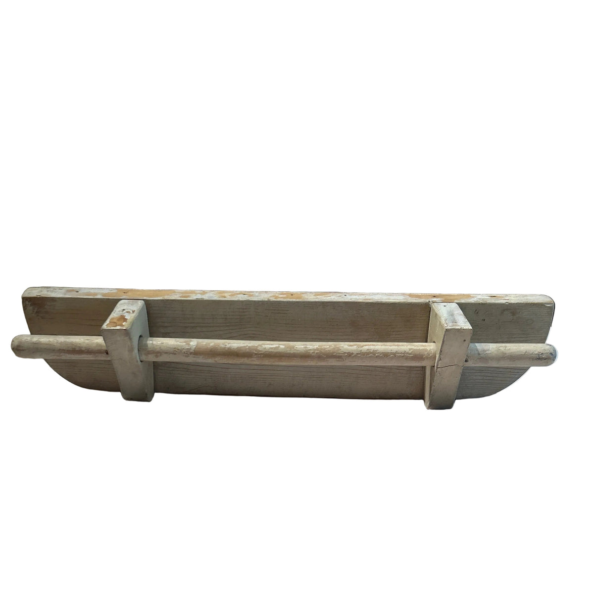 Vintage distressed wood wall rack