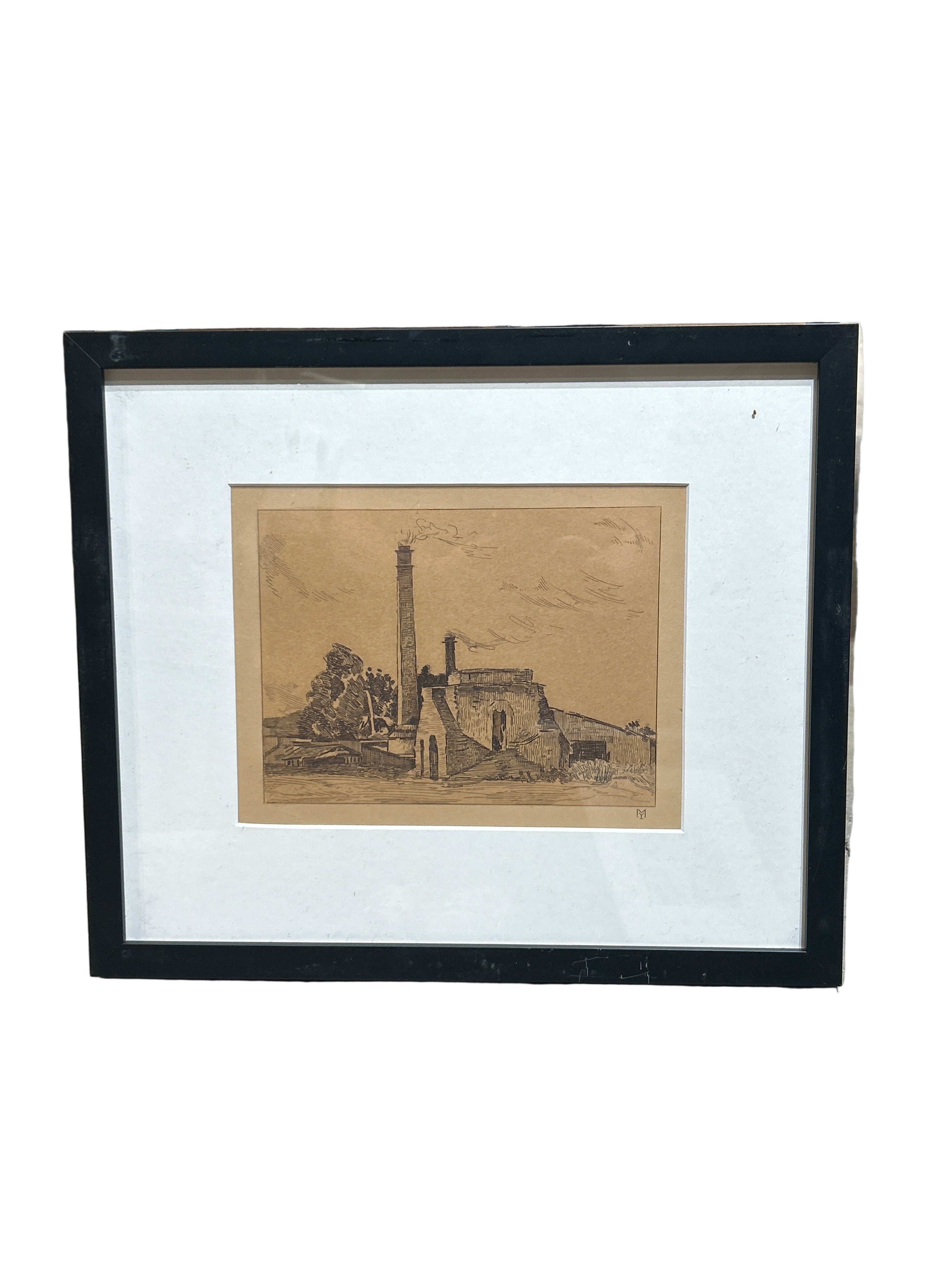 Vintage lithograph signed