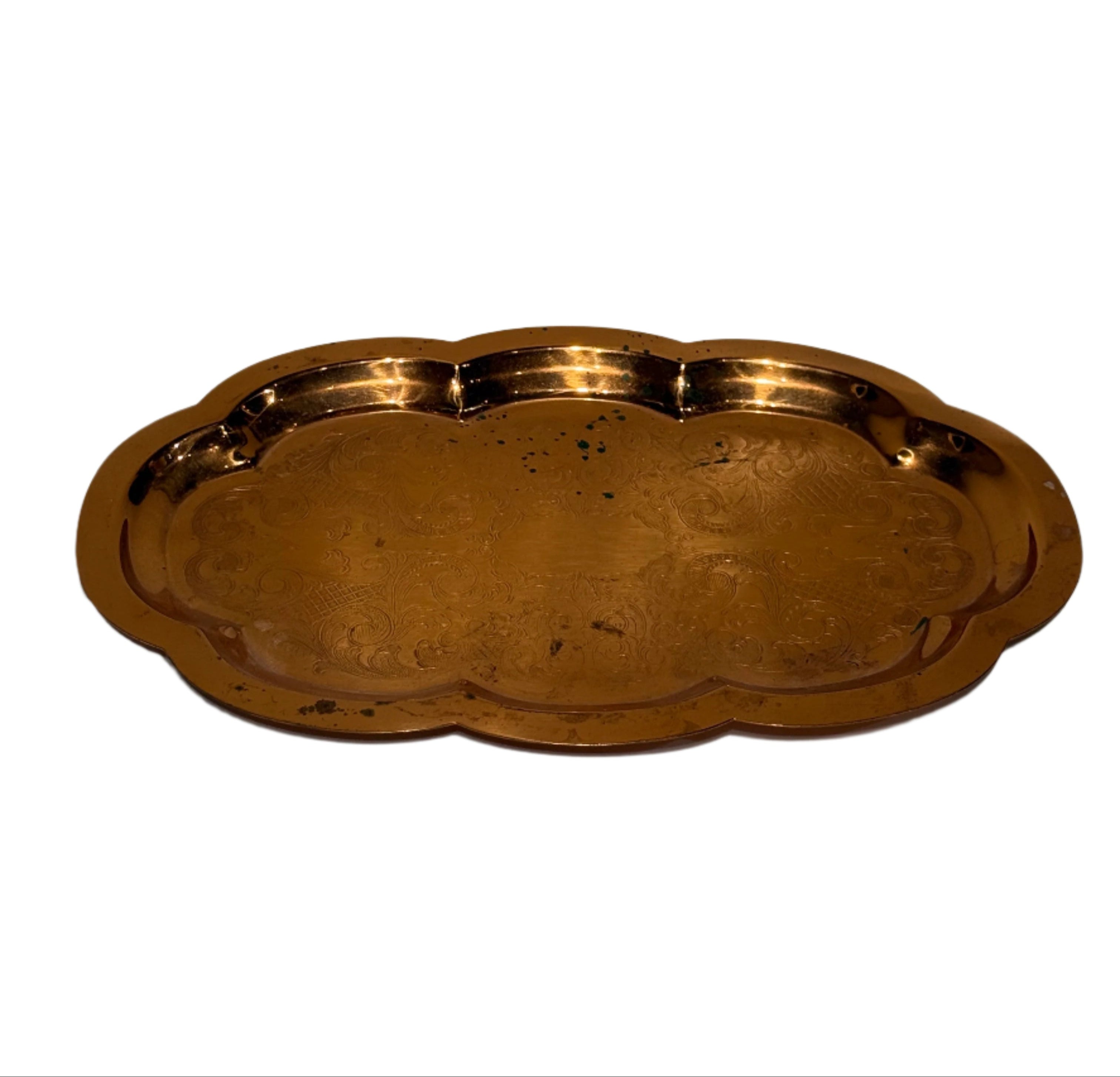 Copper rounded edge tray