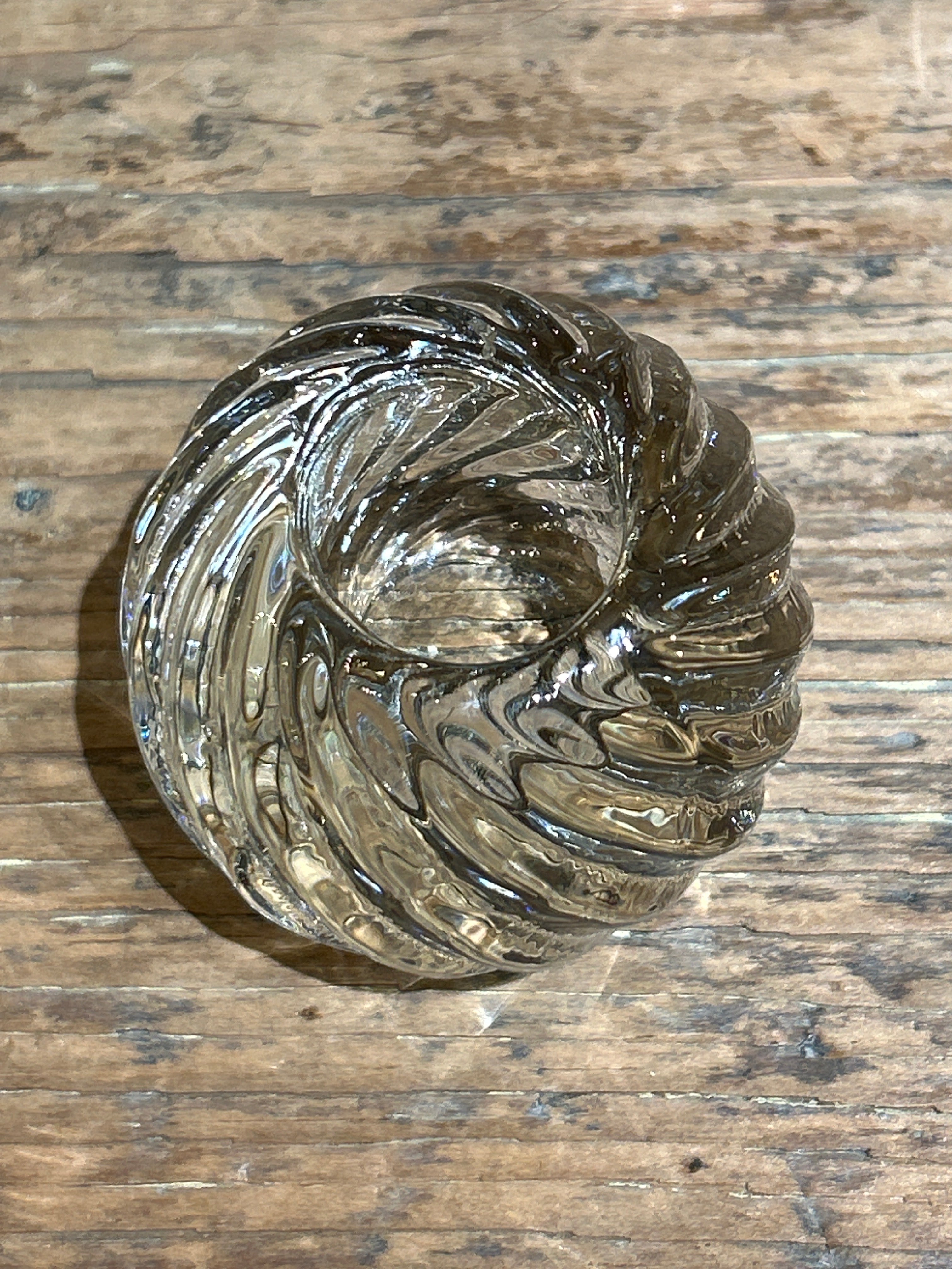 Vintage cut crystal candle holder