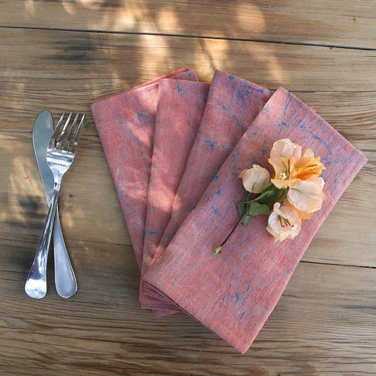 Plant & Mineral Dyed Cotton Napkins (Set of 4) | Pink Dawn