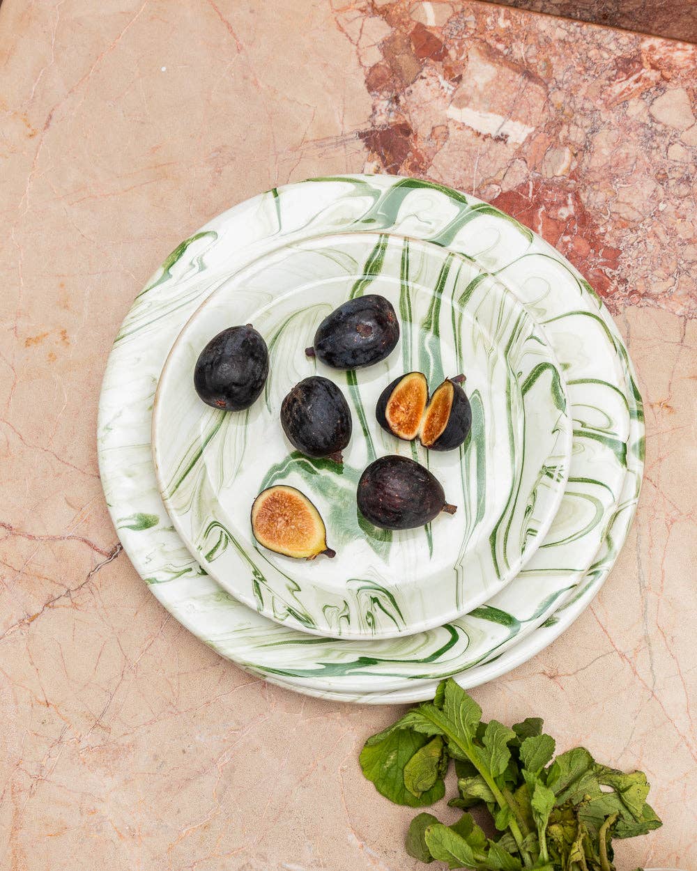 Marbled Olive Dinner Plate