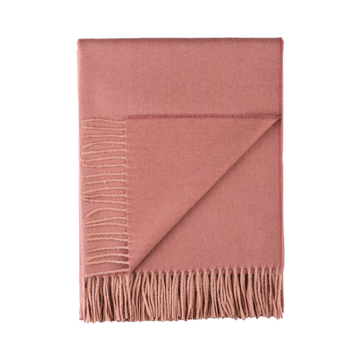100% Baby Alpaca Throw - Persimmon