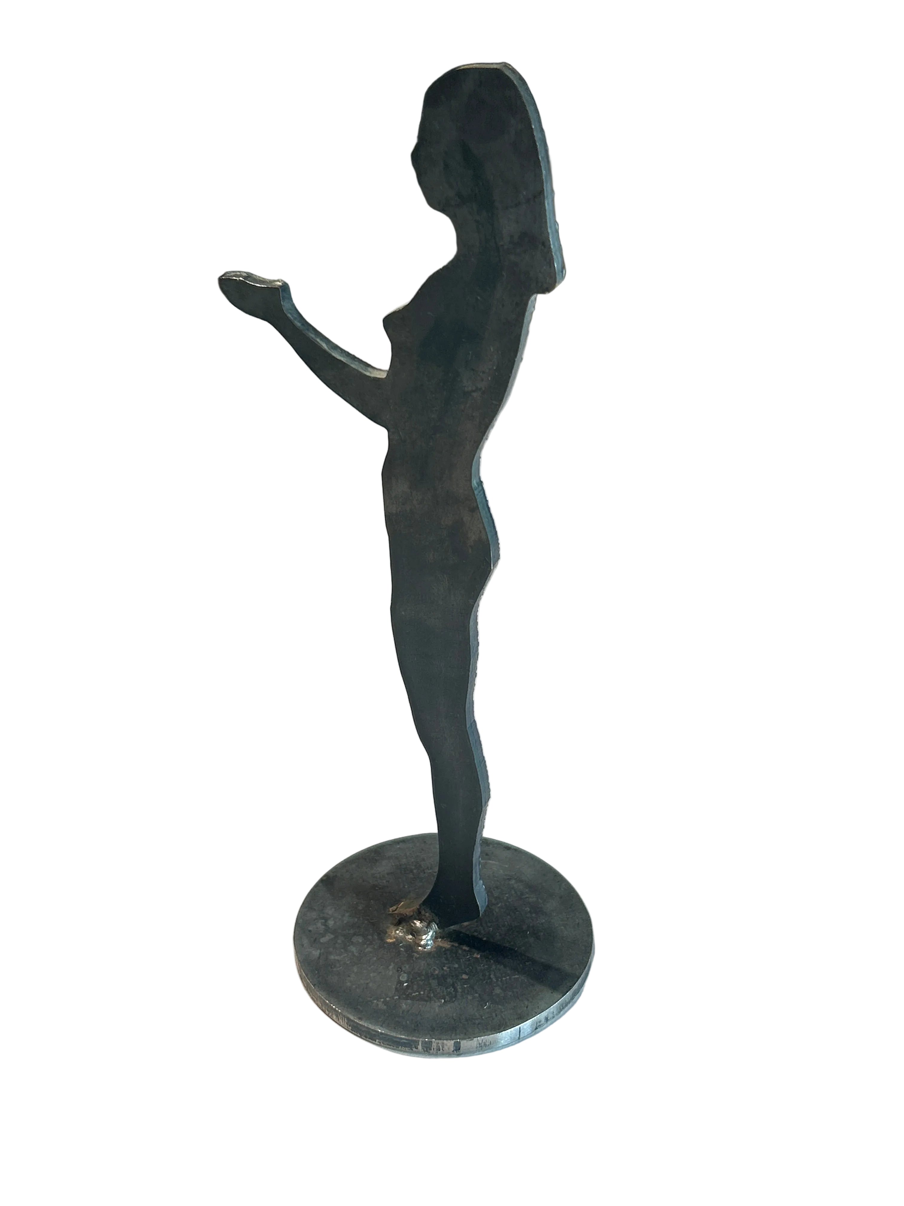 Vintage folk art metal sculpture