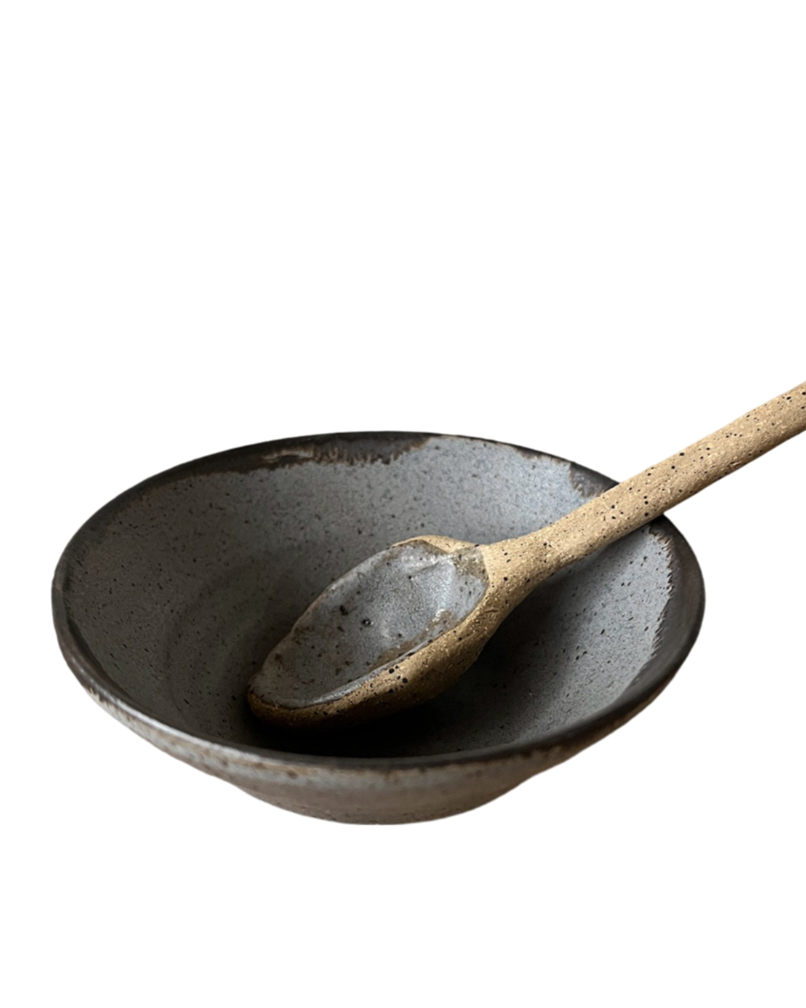 Luna Spoon and Mini Bowl Set: Shale