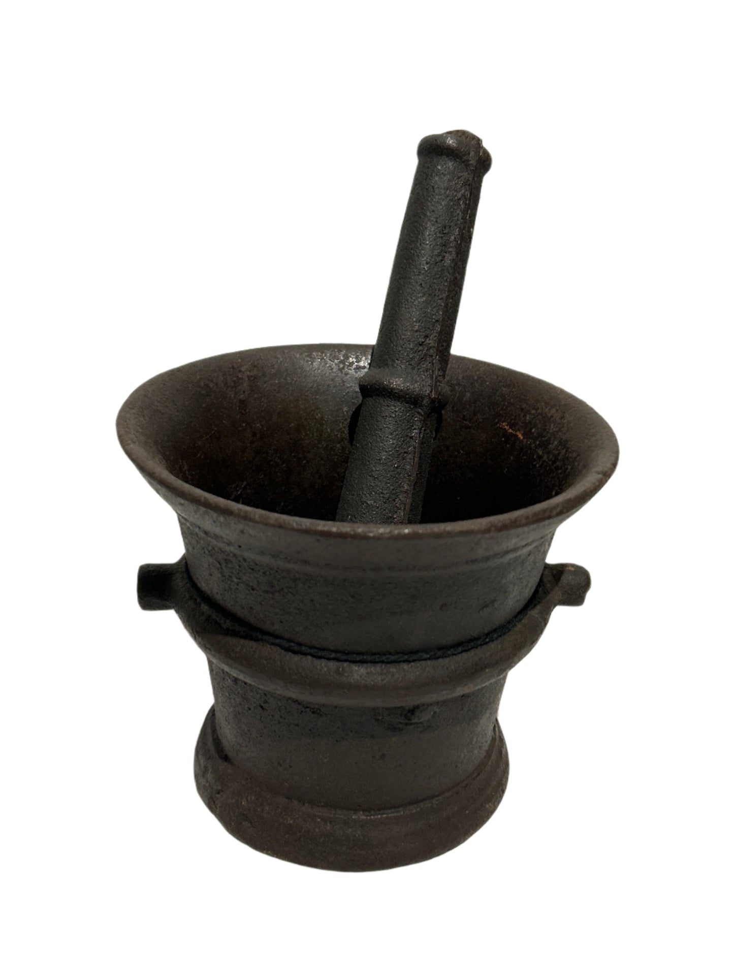 ANTIQUE MORTAR-PESTLE FOR GRINDING COFFEE.