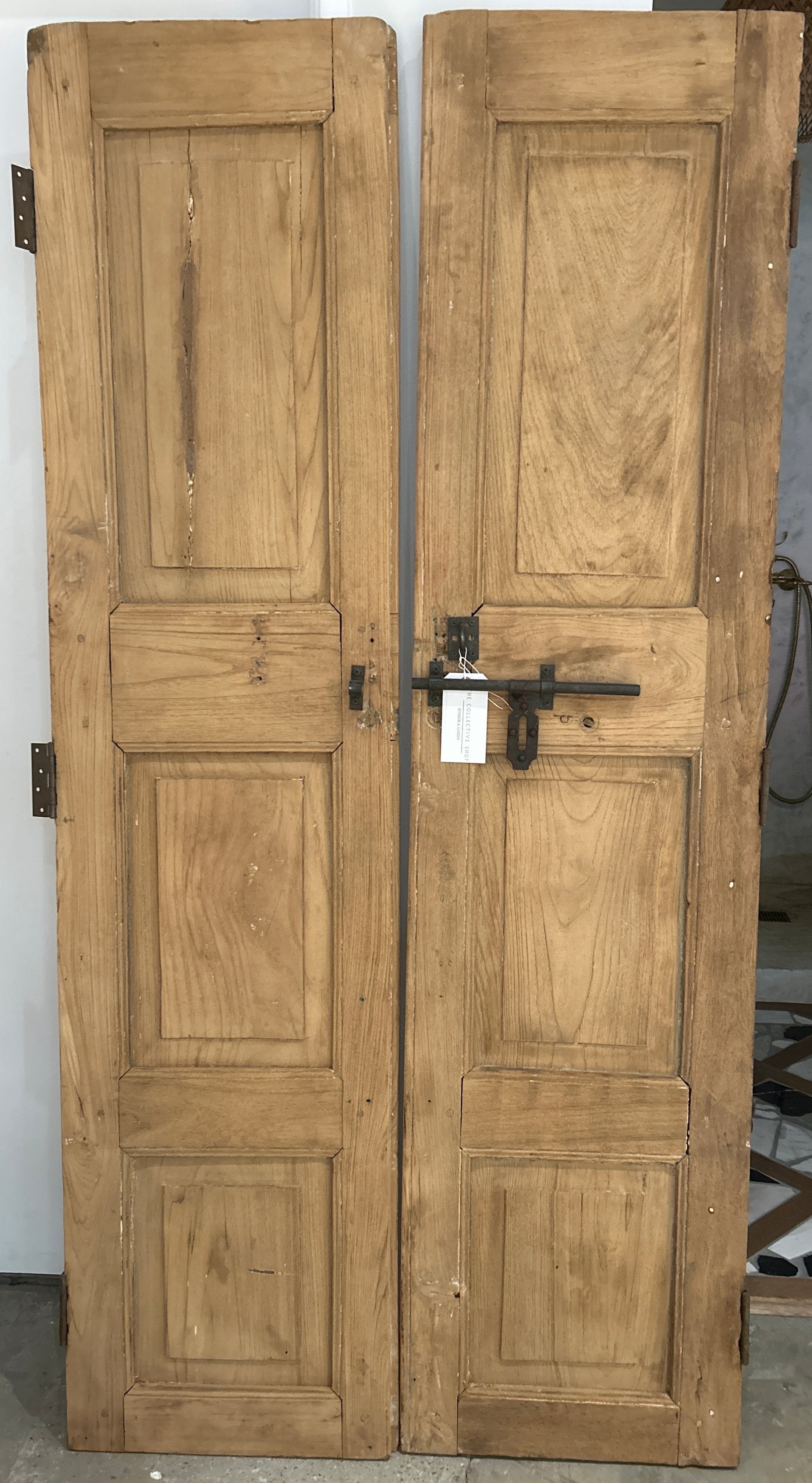 Wooden Door Pair Bleached