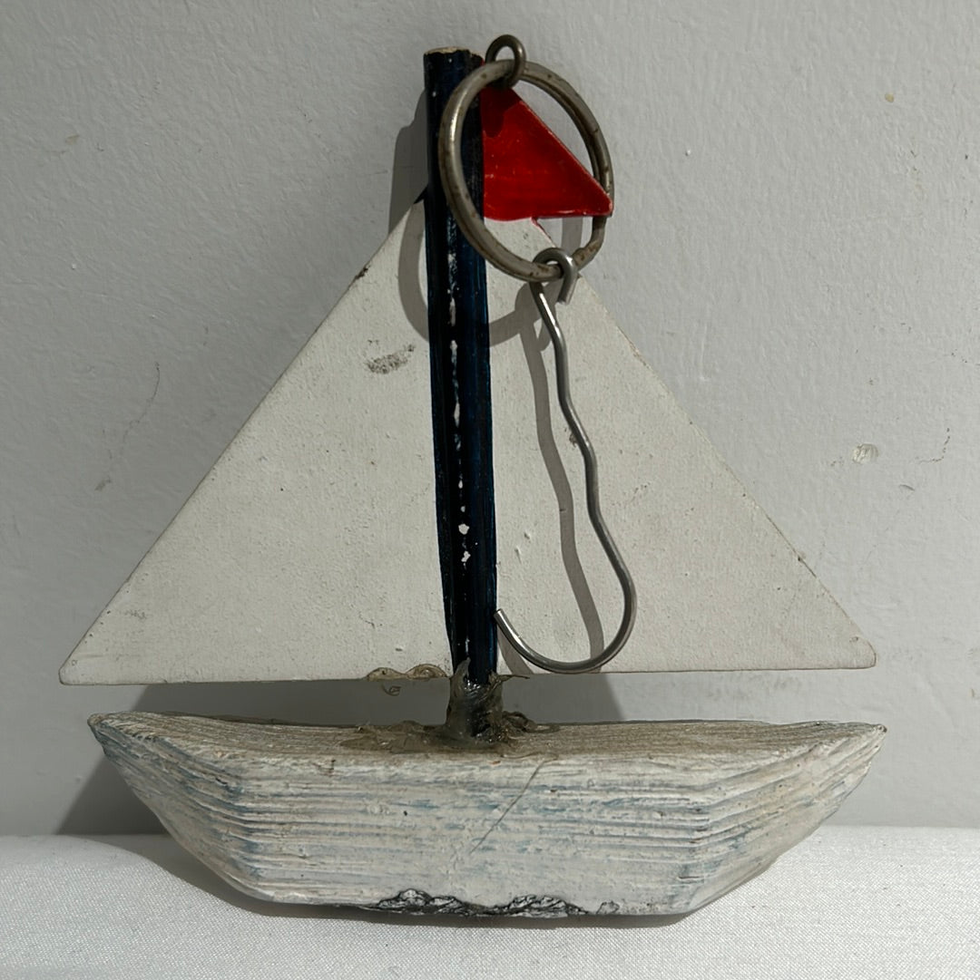 Vintage sailboat ornament