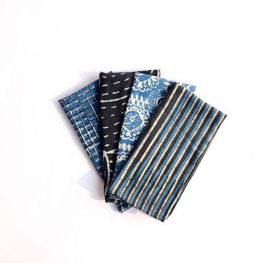 Block Print Unisex Mix & Match Napkins (Set of 4) - Harlow