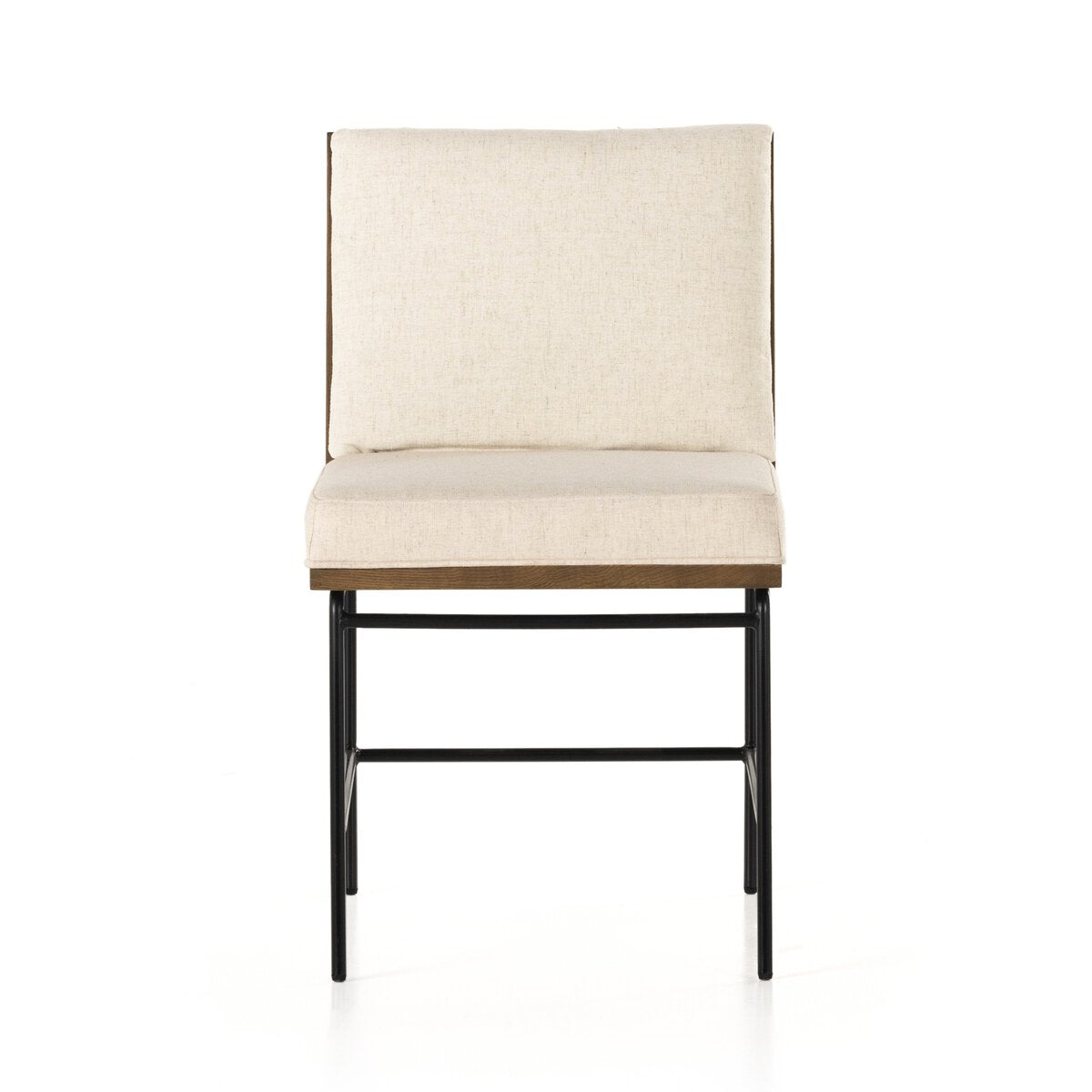 Crete Dining Chair Savile Flax W/ Brown Frame