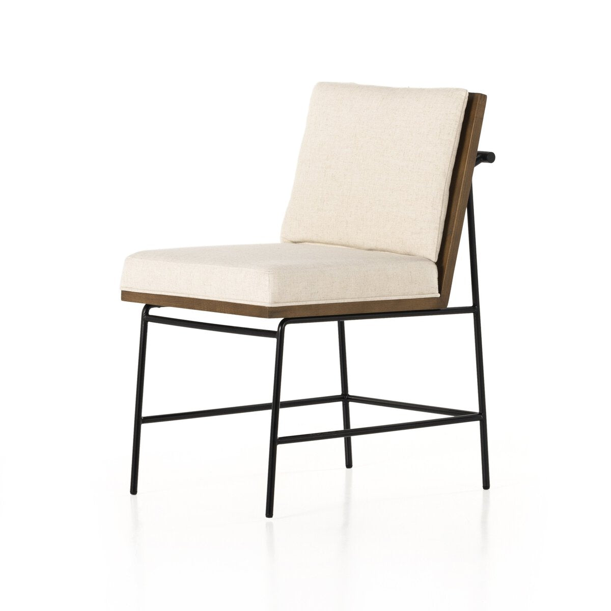 Crete Dining Chair Savile Flax W/ Brown Frame