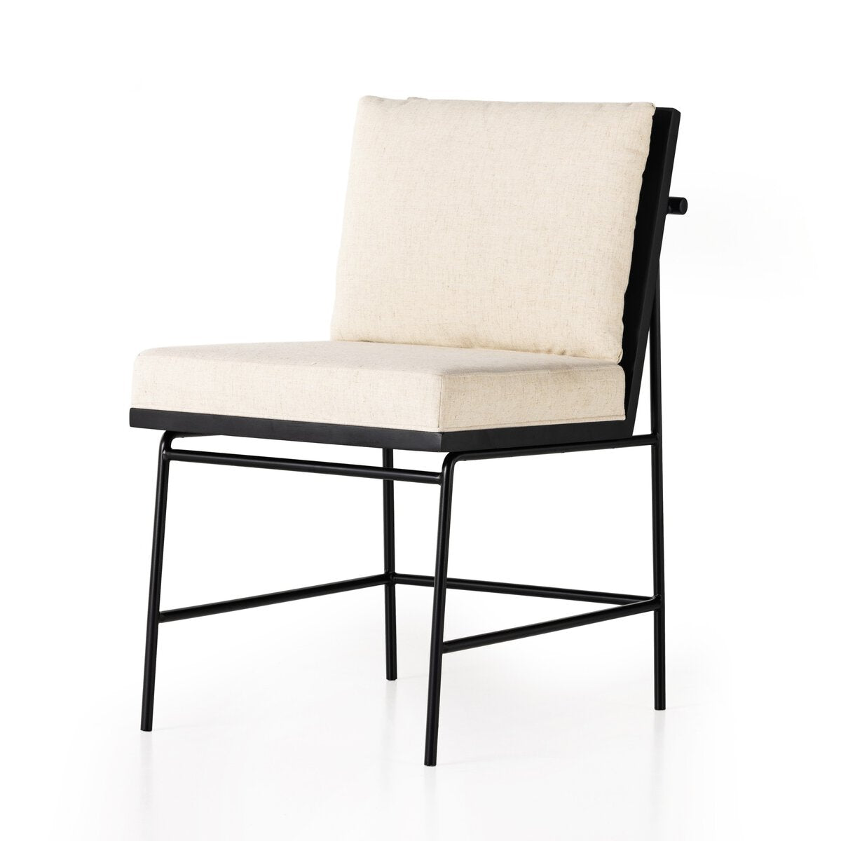 Crete Dining Chair Savile Flax W/ Black Frame