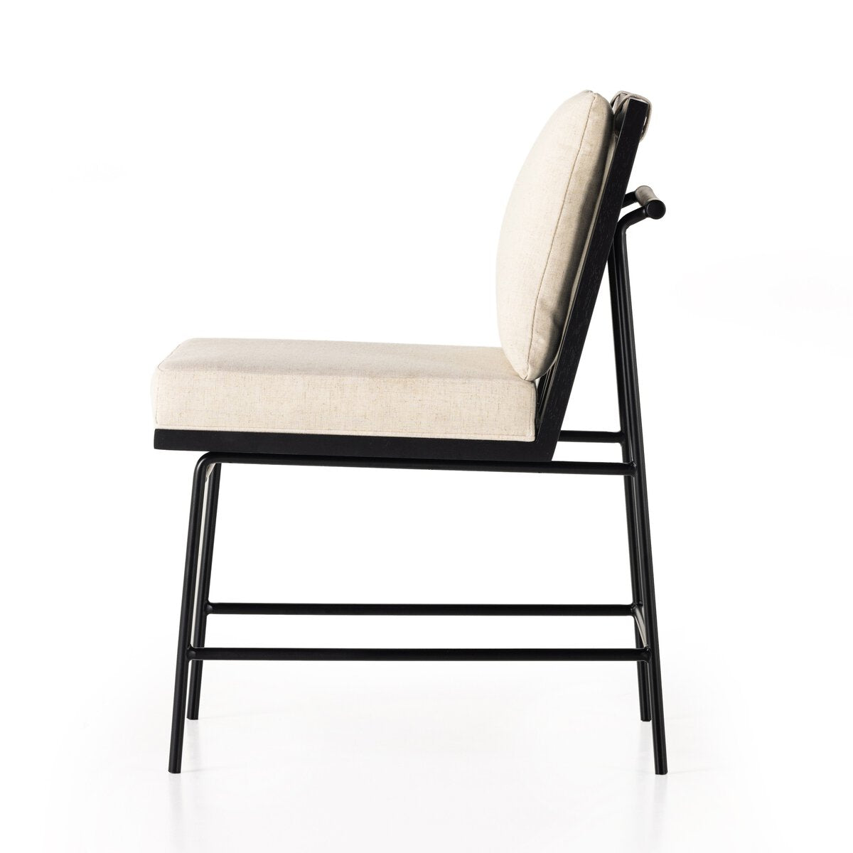 Crete Dining Chair Savile Flax W/ Black Frame