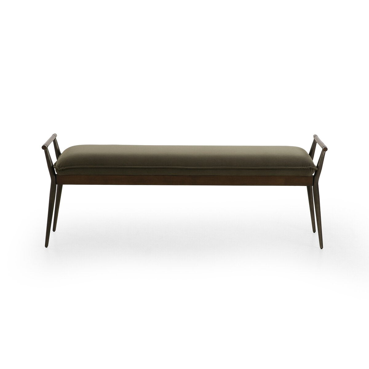 Charlotte Bench Modern Velvet Loden