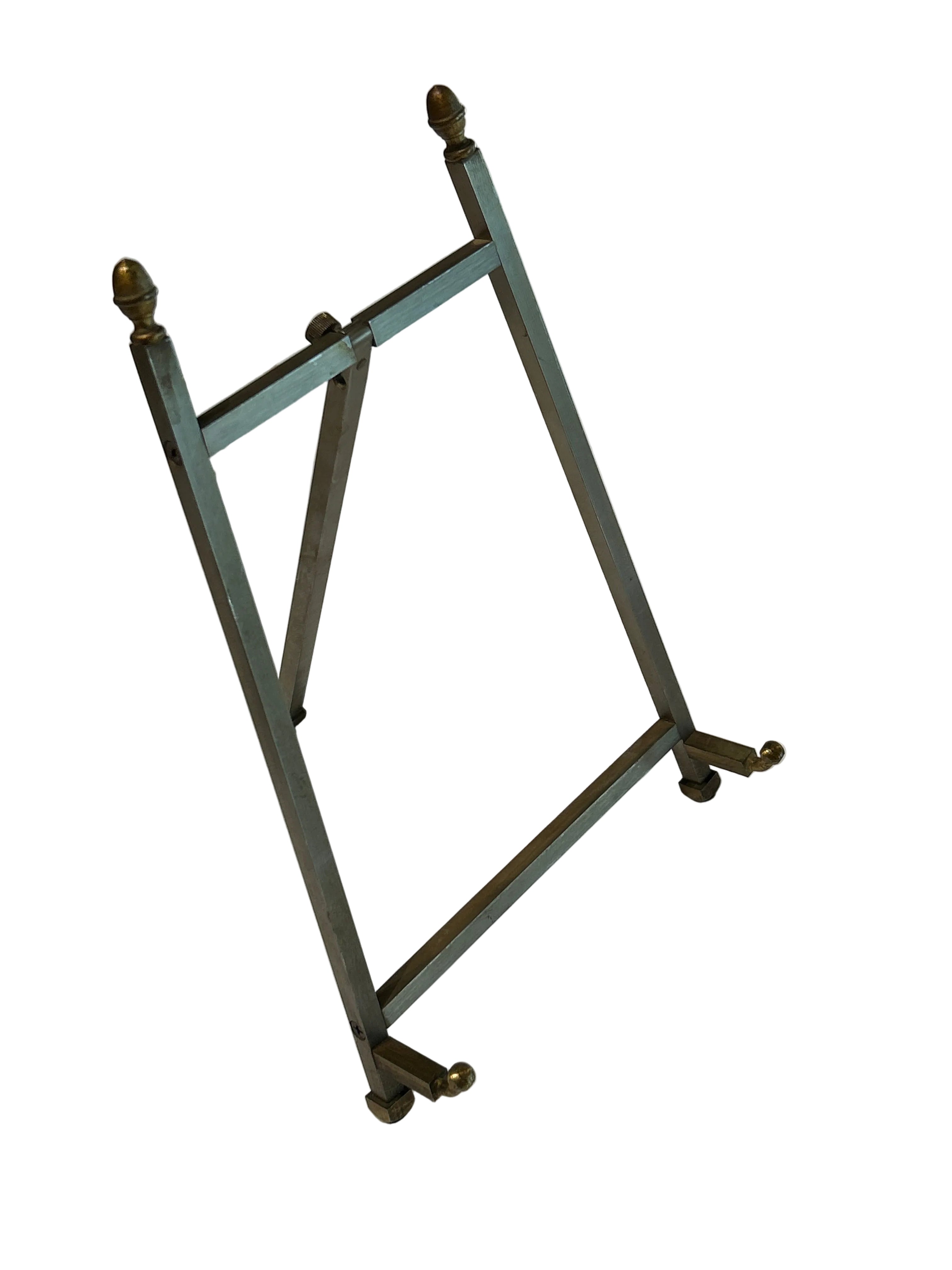 Vintage brass easel display stand