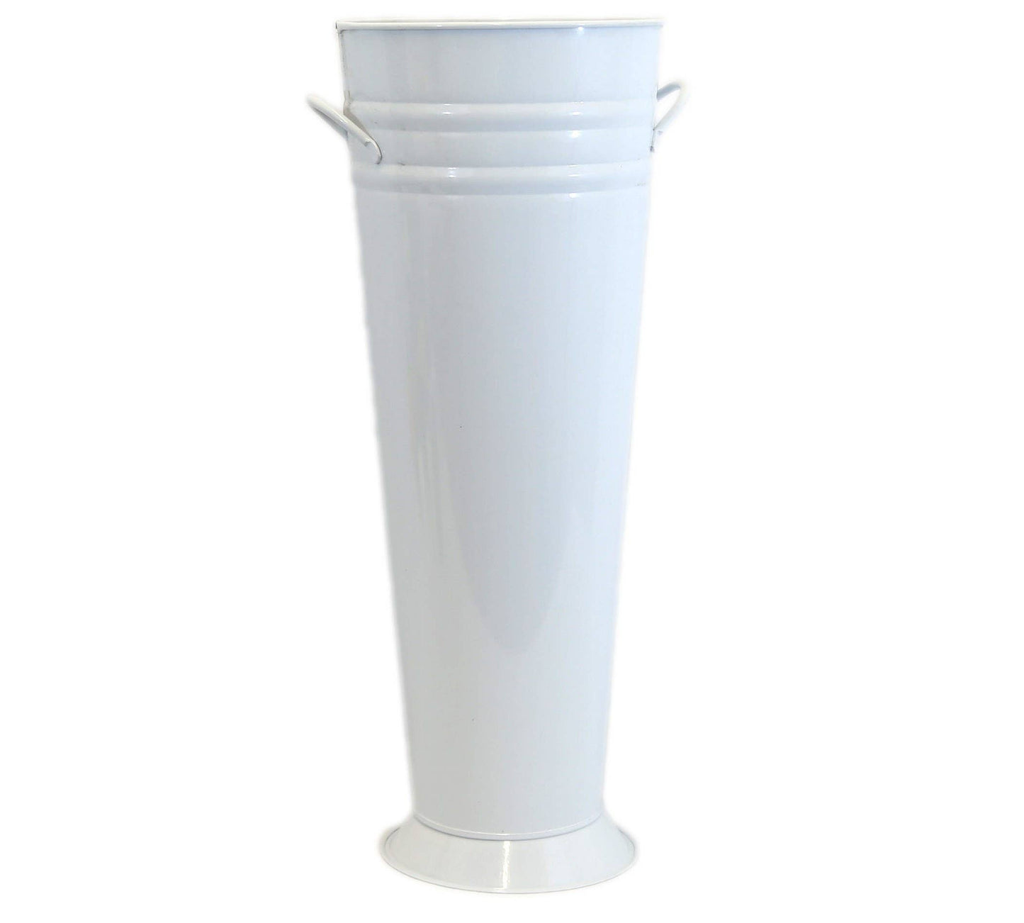 22" French Bucket with Flared Base: White