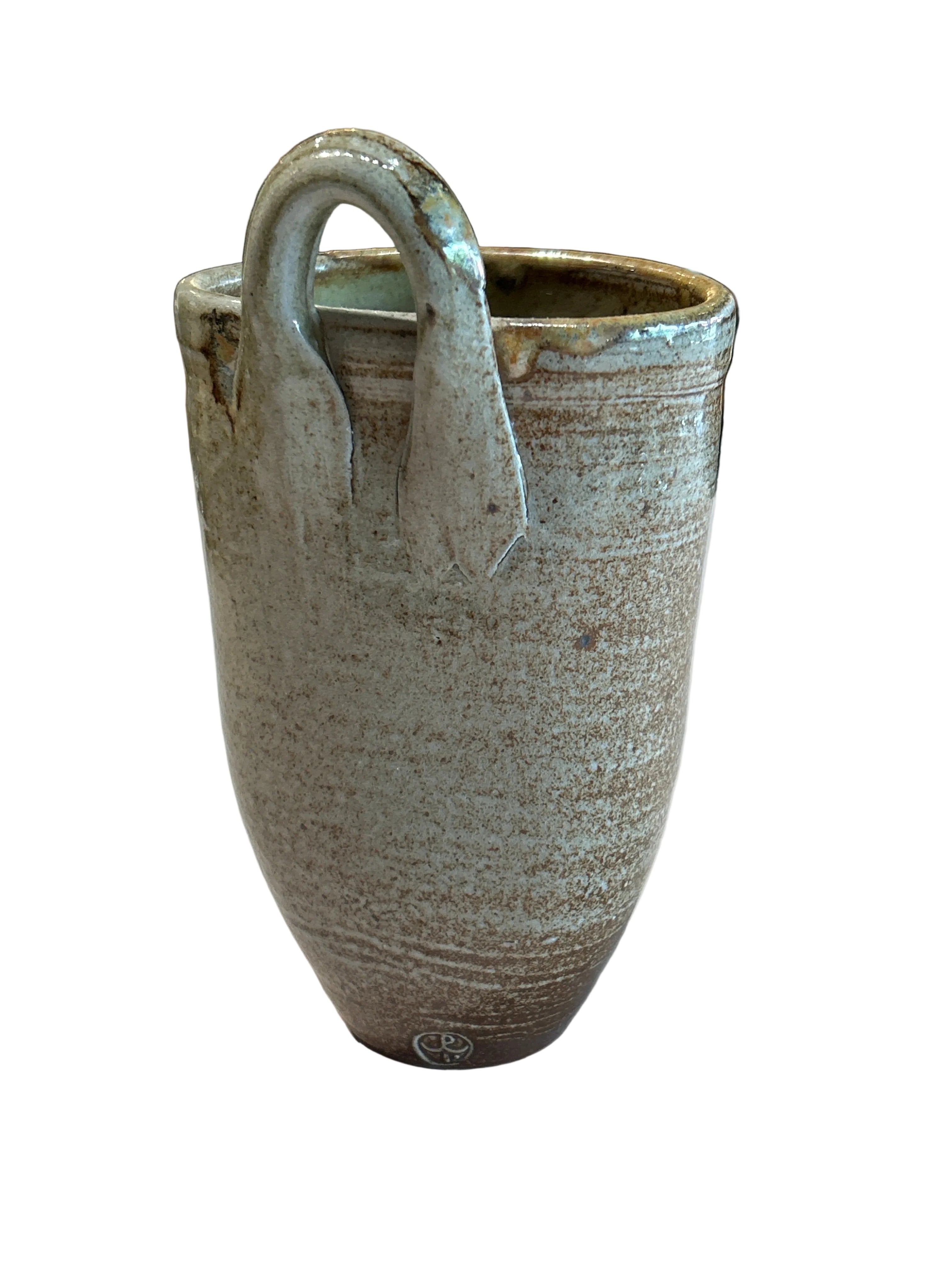 Vintage handled/hanging pottery vase