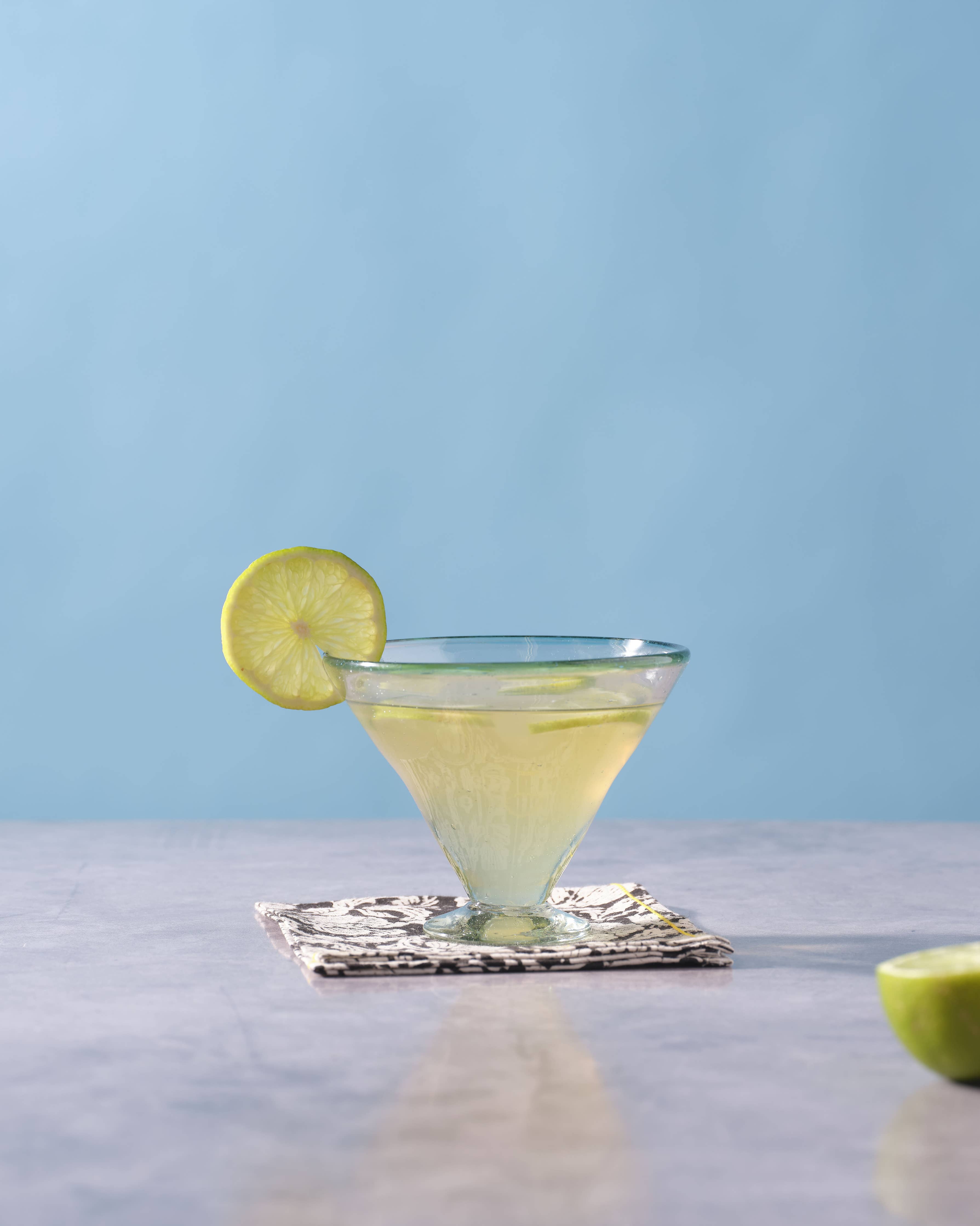 Aqua Rim Margarita Glass | Glassware Cocktail