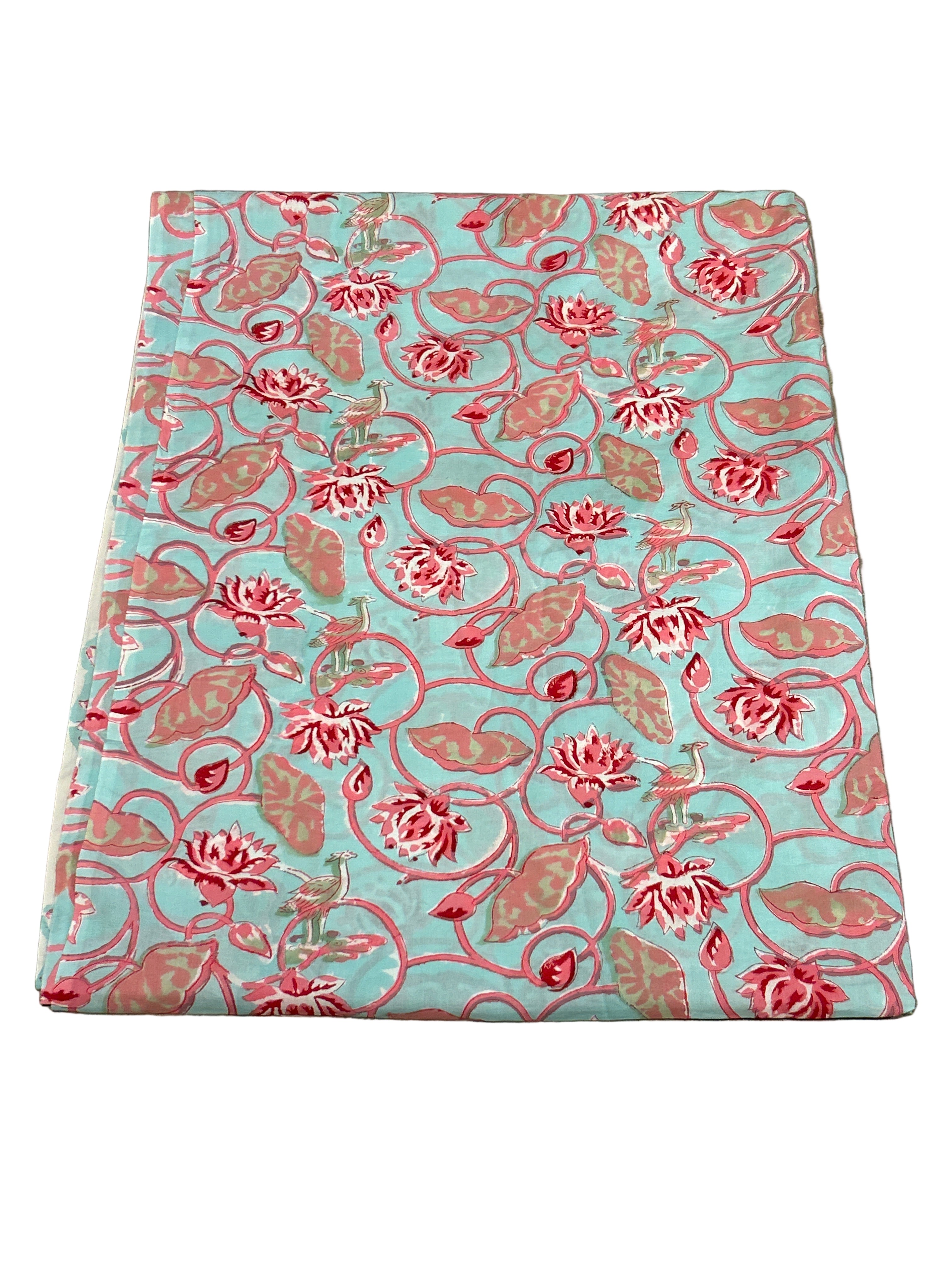 Vintage Indian block print tablecloth