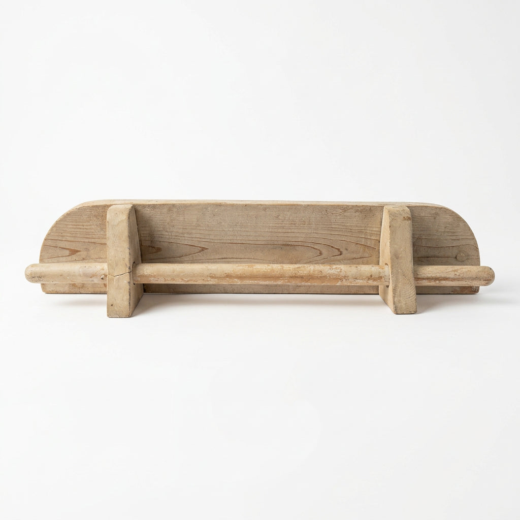 Vintage distressed wood wall rack