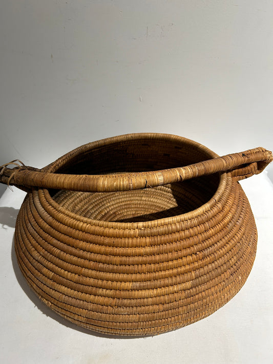 Vintage mission basket with handle