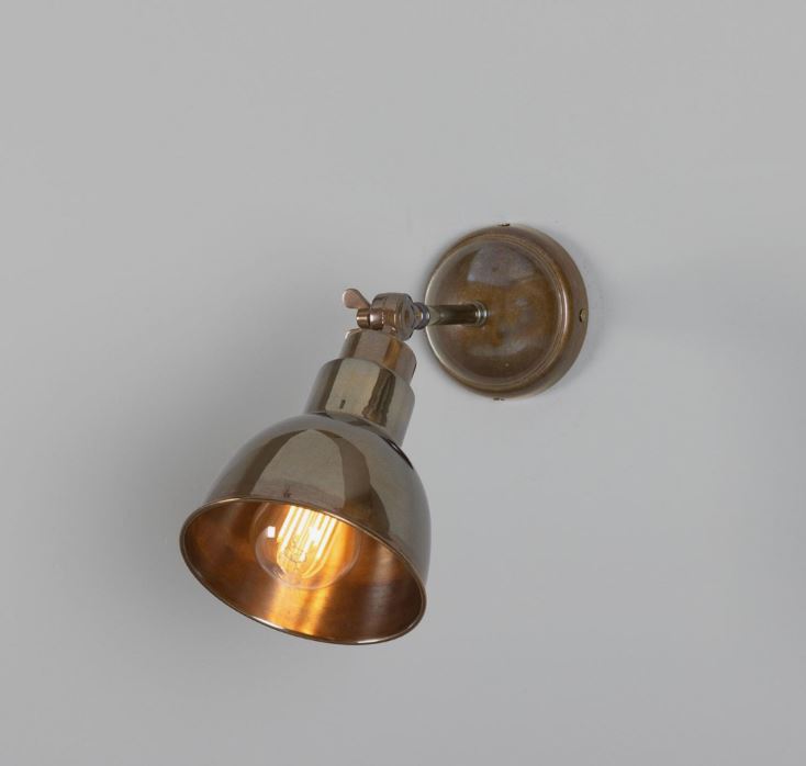 Vintage Inspired Adjustable Brass Wall Light