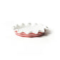 Red Stripe 8 Ruffle Pie Dish