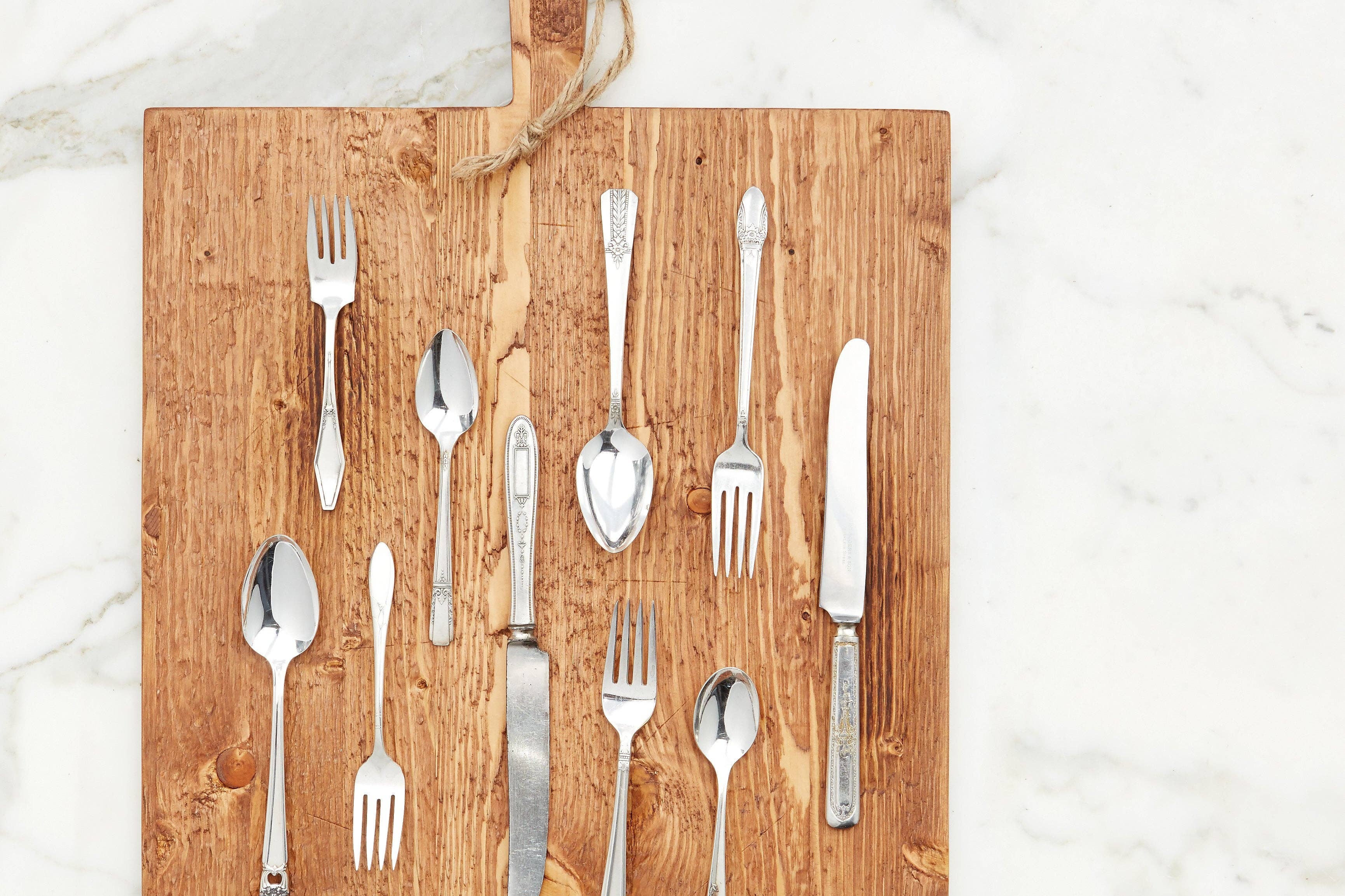 Found Vintage Hotel Silver Plate Flatware Setting - 5 Pieces