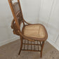 Wood cane chair with storage rack (Set of 4)