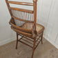 Wood cane chair with storage rack (Set of 4)