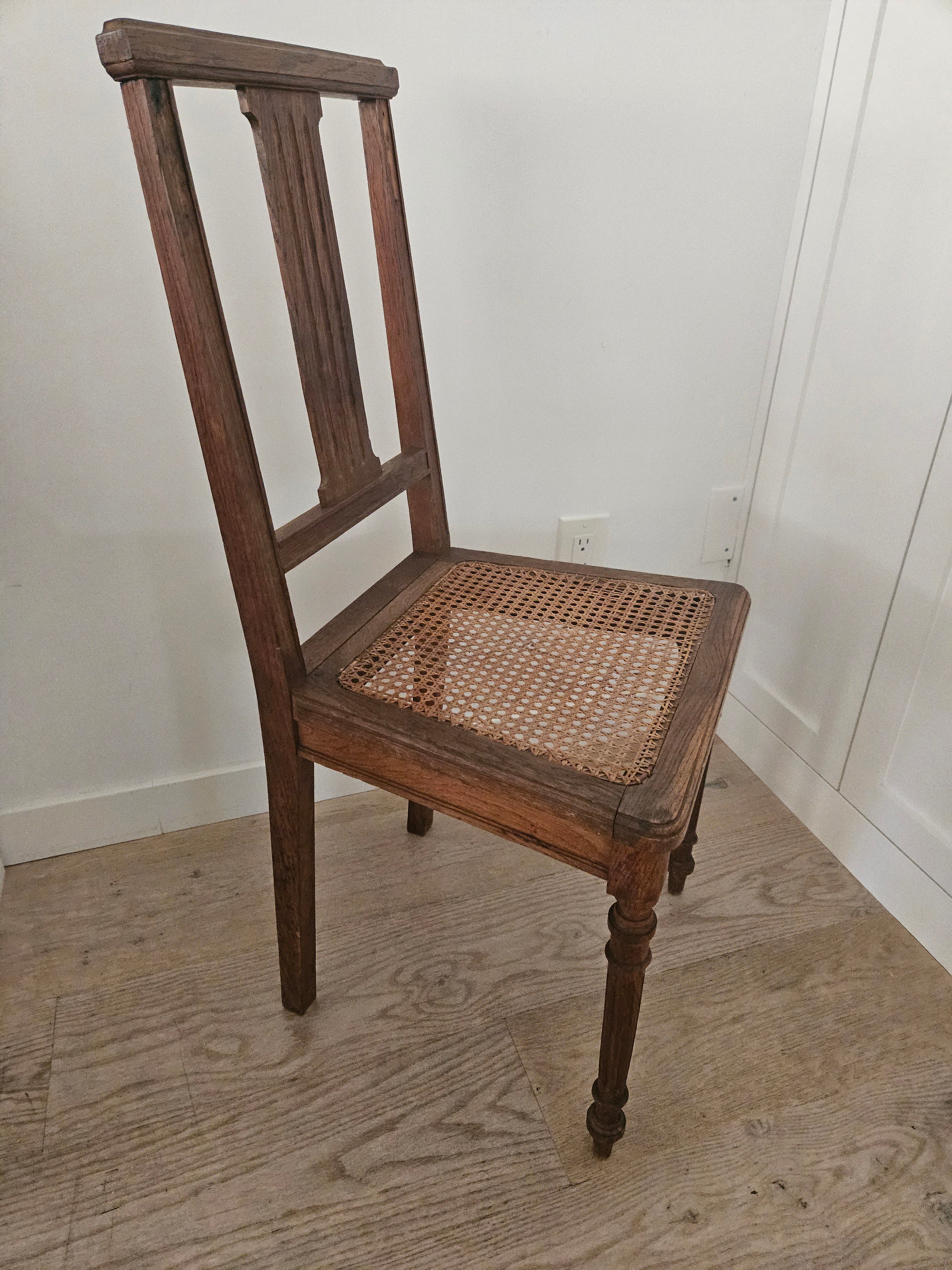 Wood cane chair