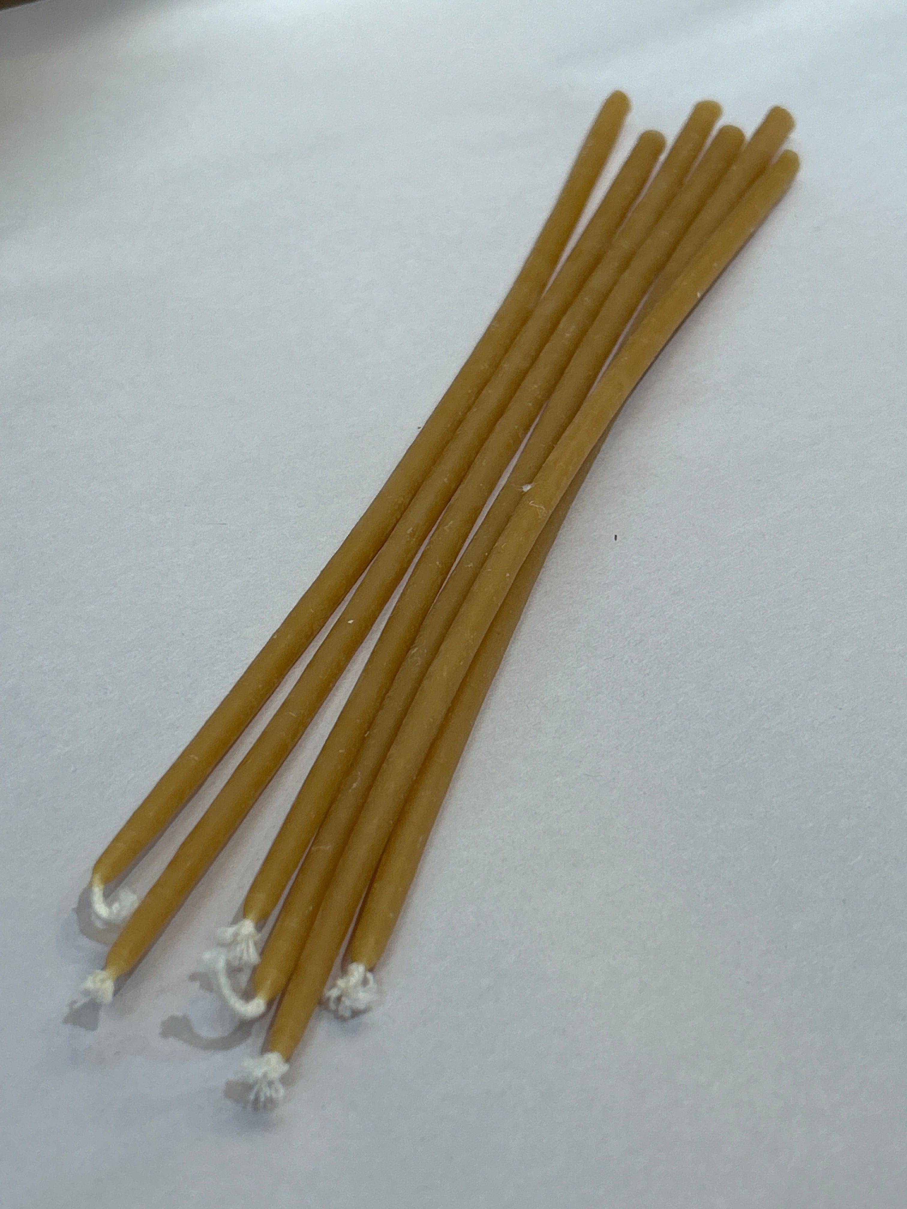 1/4" x 12" Set of 2 Bees Wax Candles