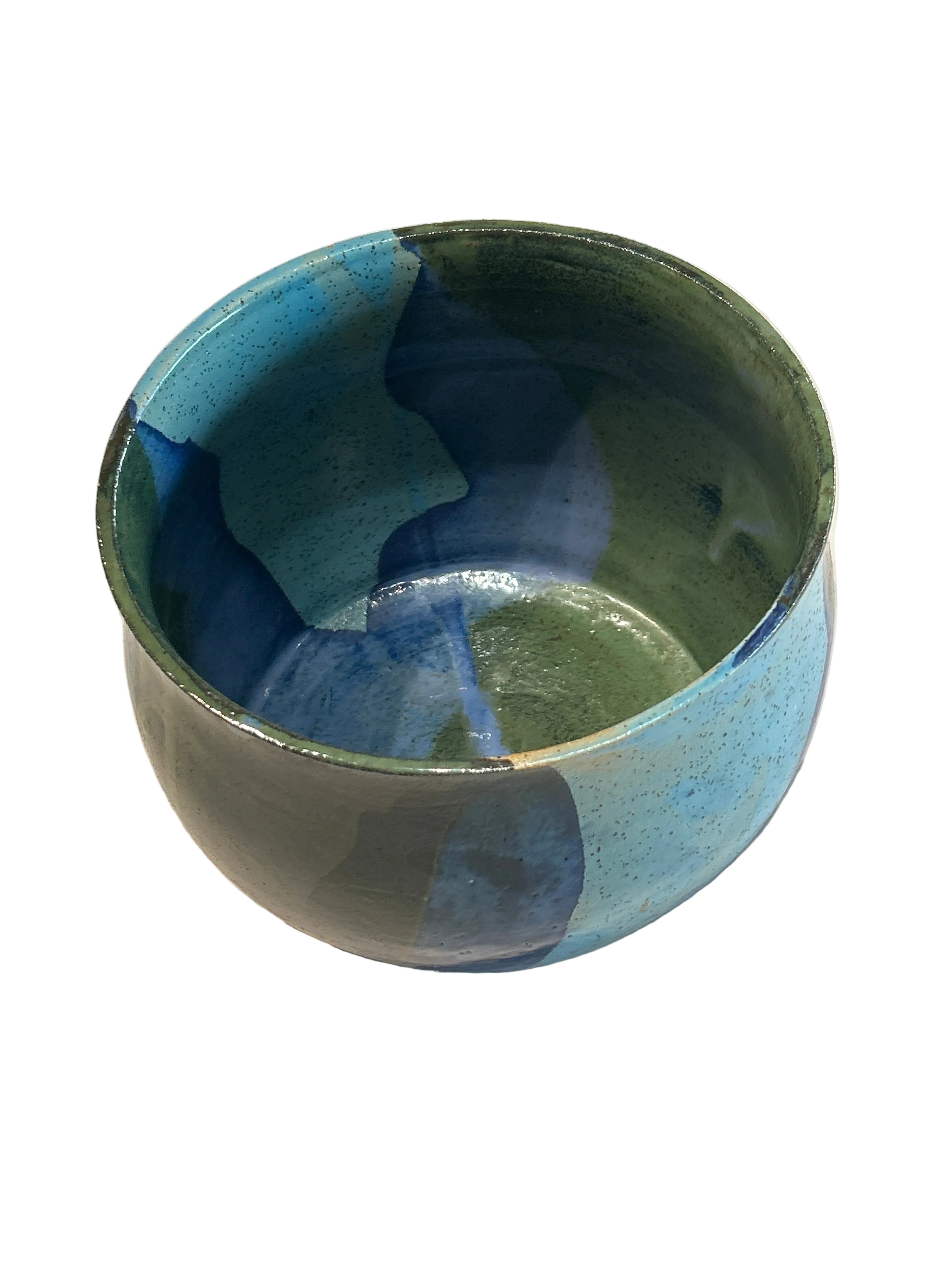 Vintage blue and green ceramic bowl