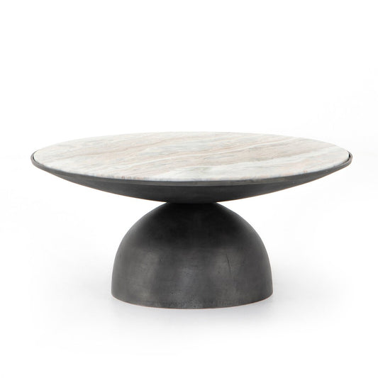 Corbett Coffee Table Creamy Taupe Marble