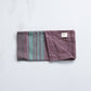 Brown with Teal Stripes Cotton Dinner Napkin, Set of 4