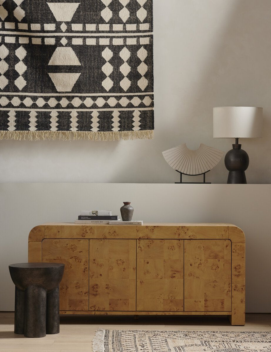 Sante End Table Raw Black