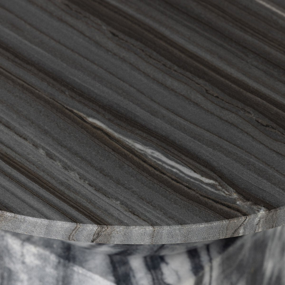 Neda End Table Ebony Marble