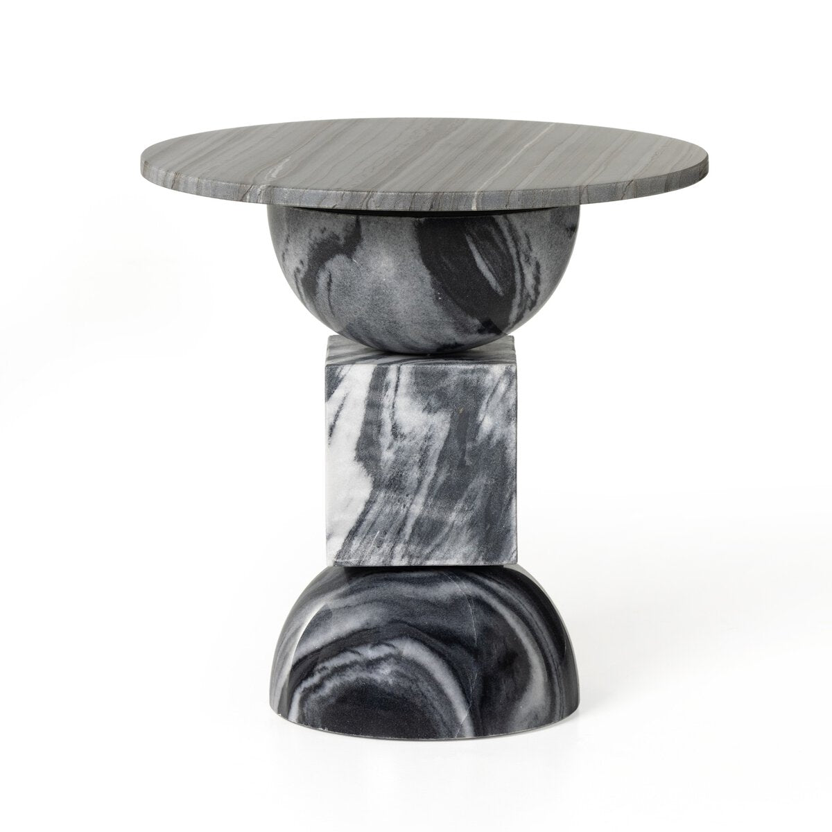 Neda End Table Ebony Marble