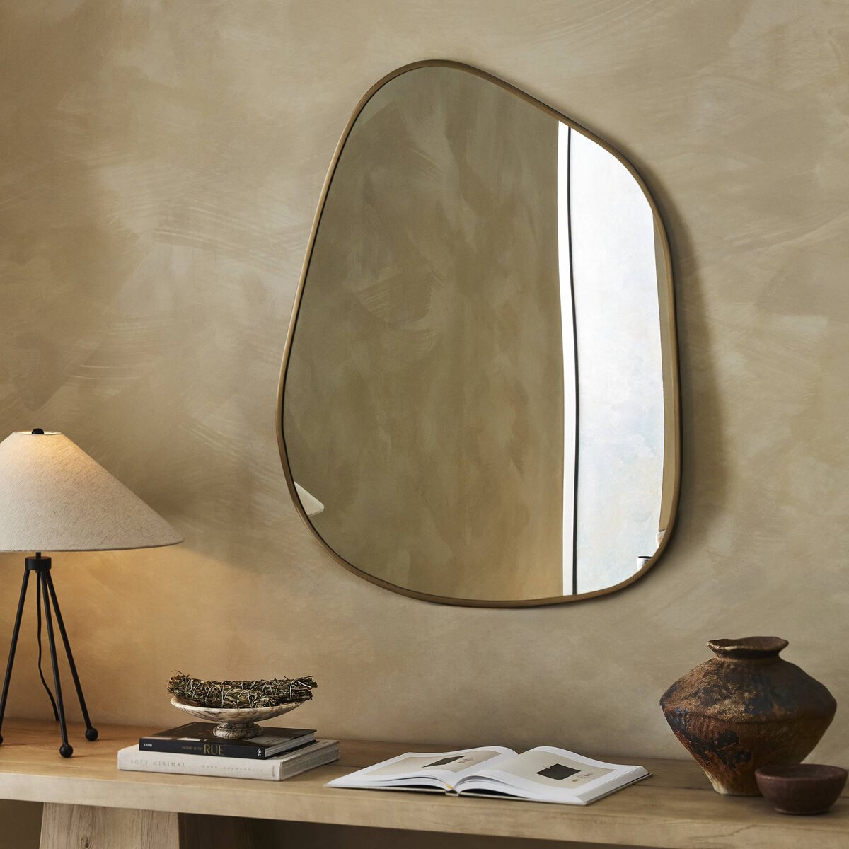 Nova Mirror Brass Iron Small