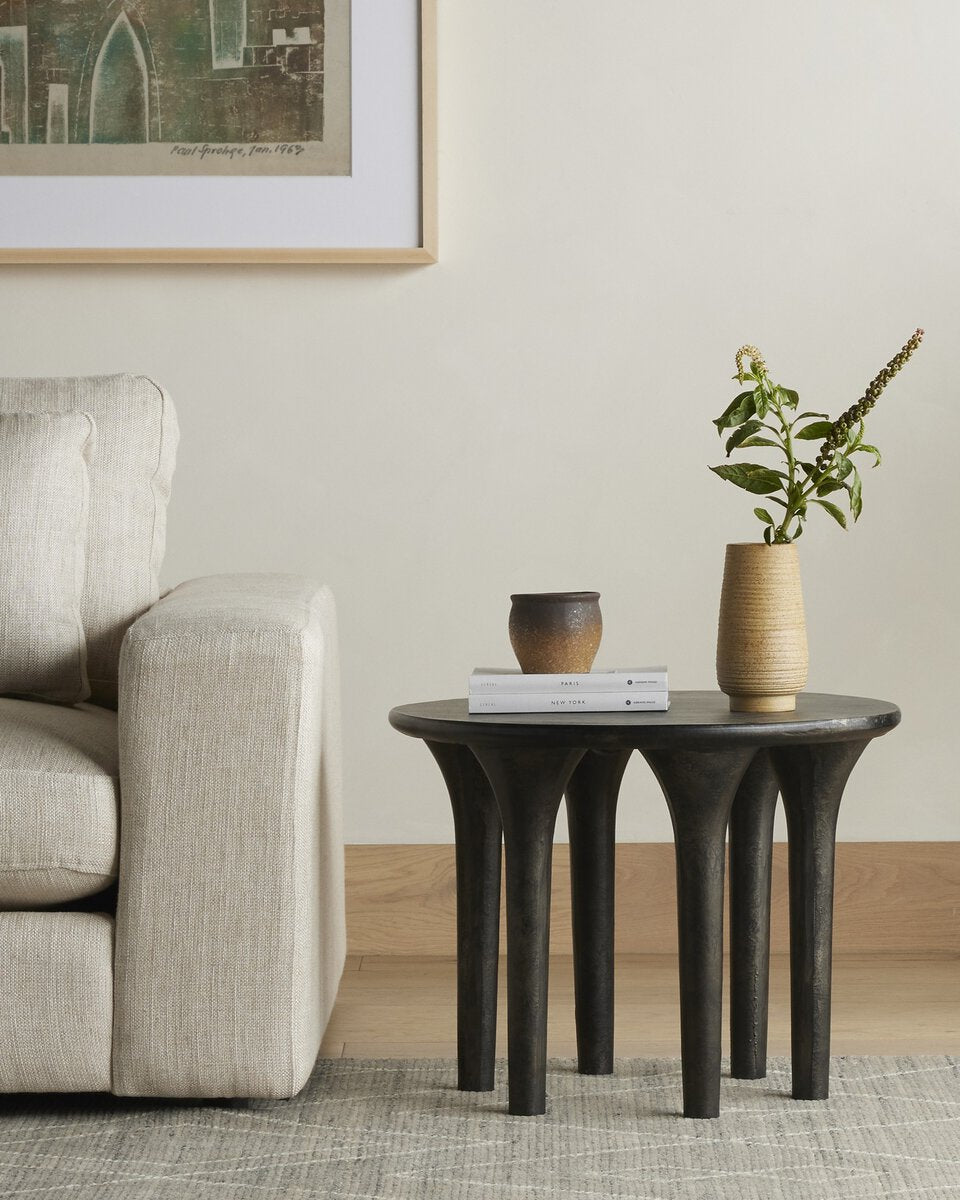 Kelden End Table Raw Black