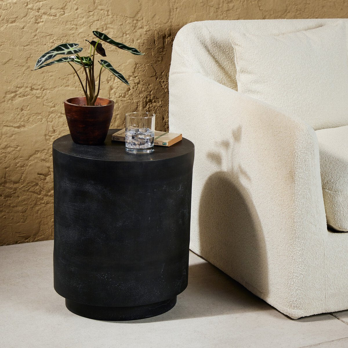 Javi Outdoor End Table Aged Grey