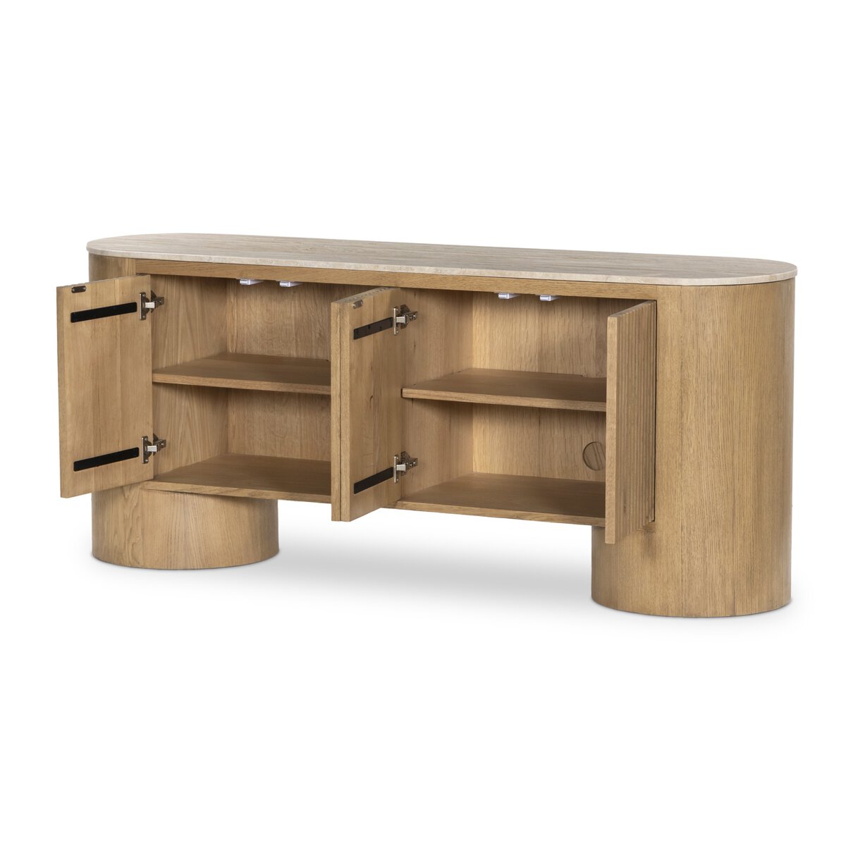 Giovani Media Console Natural Light Oak