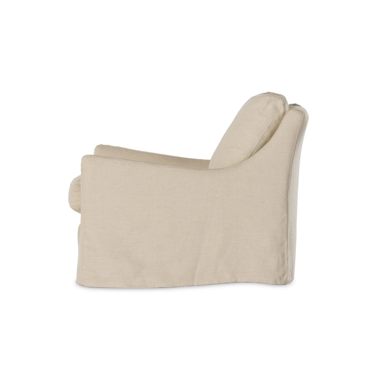 Monette Slipcover Swivel Chair Brussels Natural