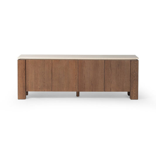 Gibbs Media Console Tan Oak