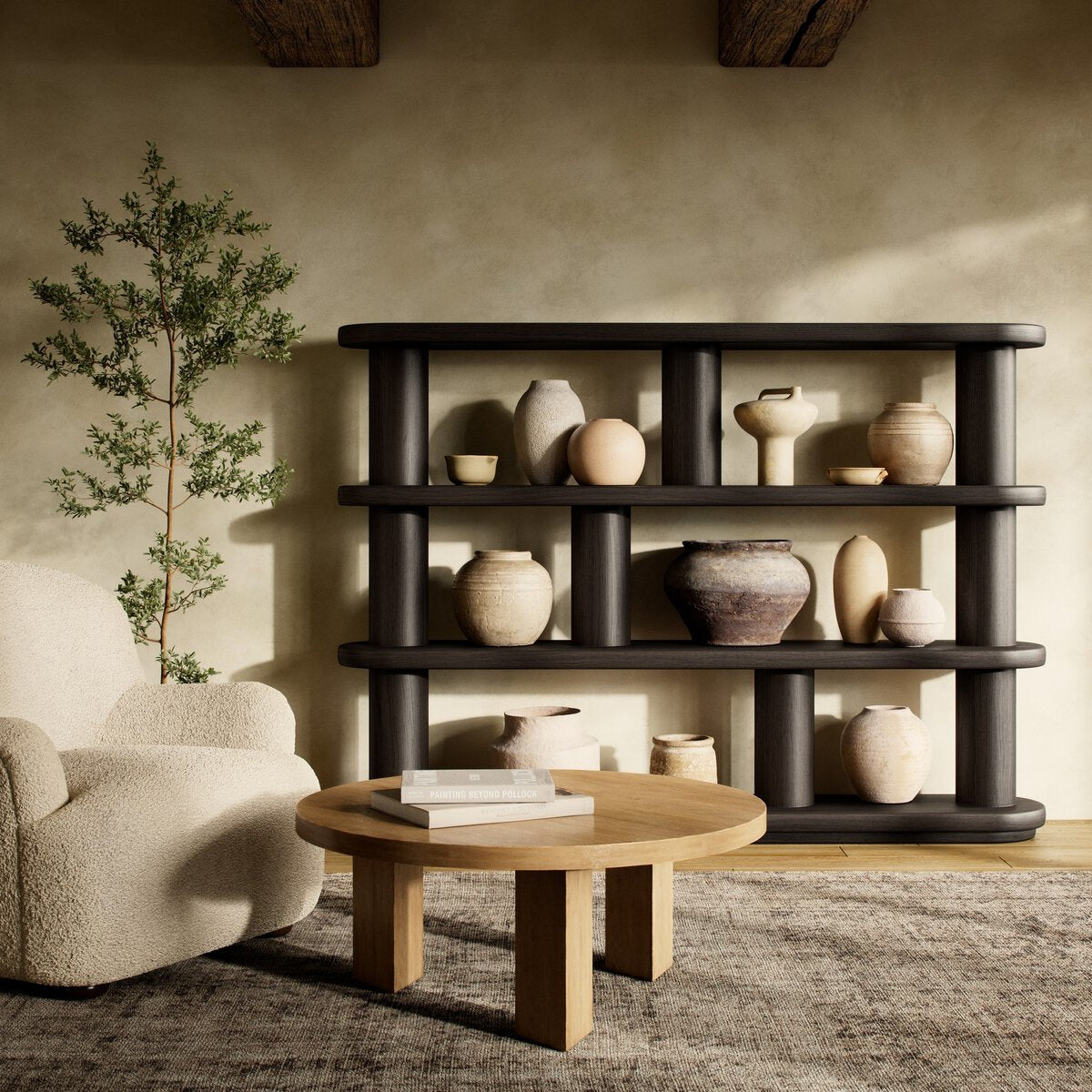 Luciana Bookcase Ebony Oak Veneer