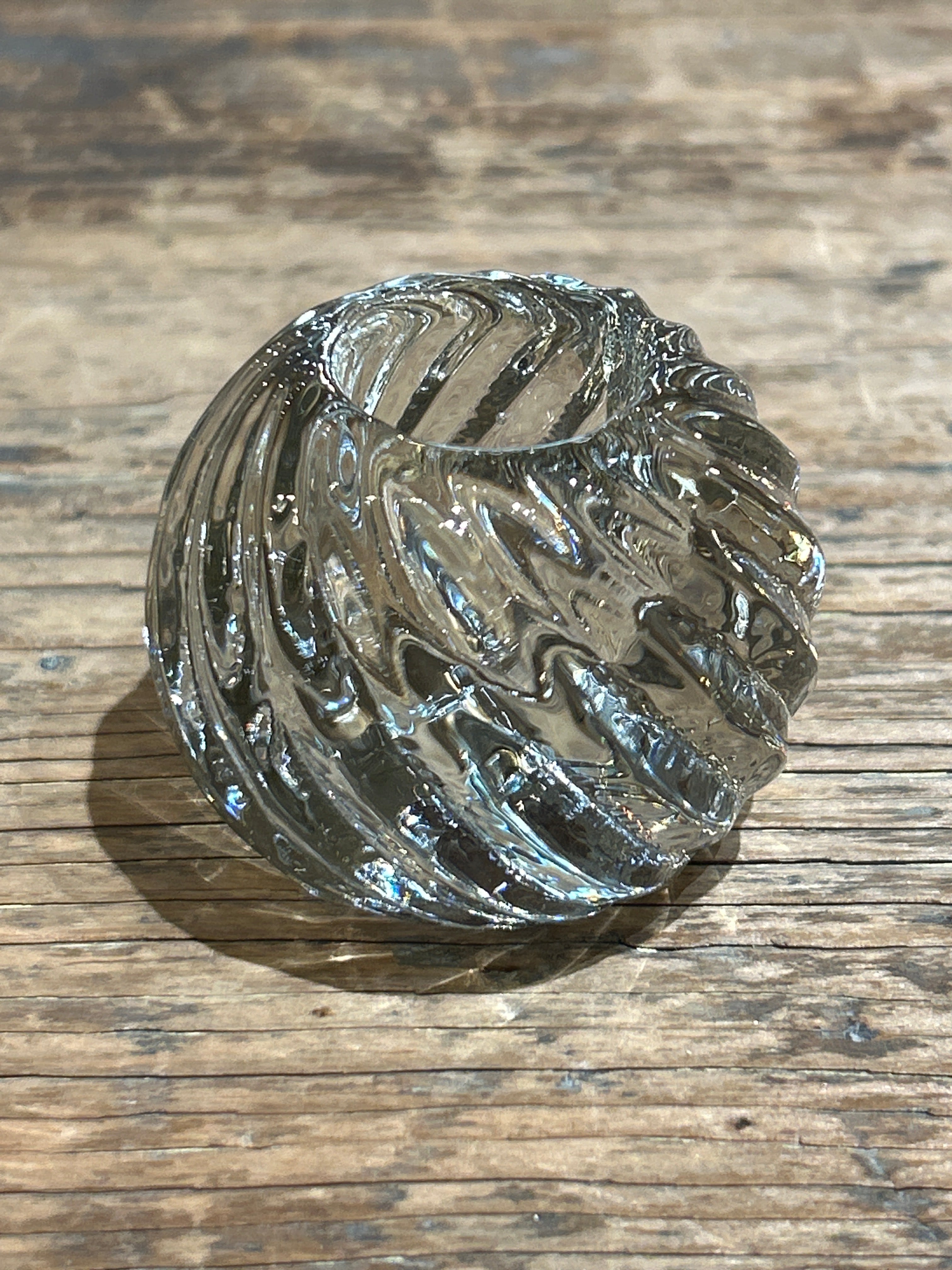 Vintage cut crystal candle holder