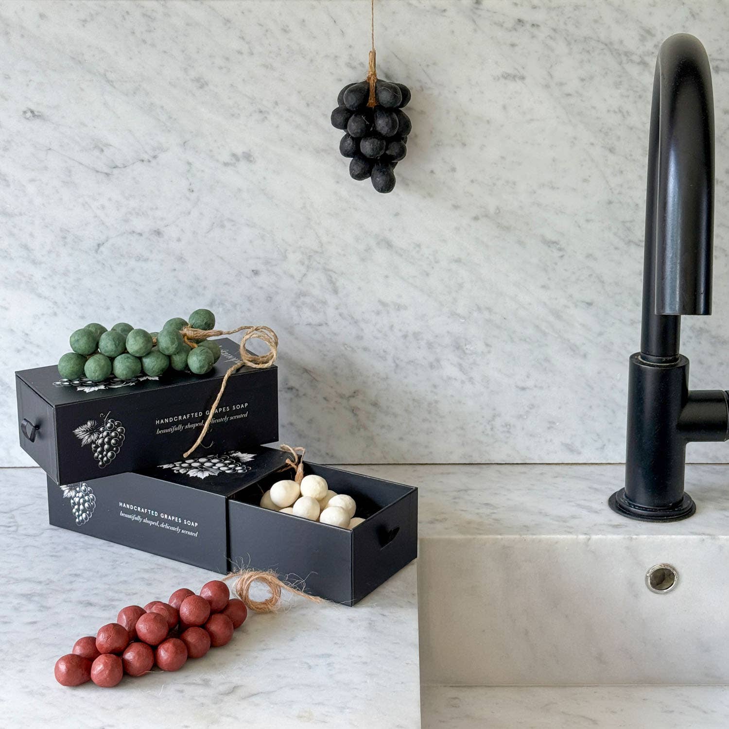 Handcrafted Grapes Soap - 100% Olive Oil -NEW PACKAGING: Slate