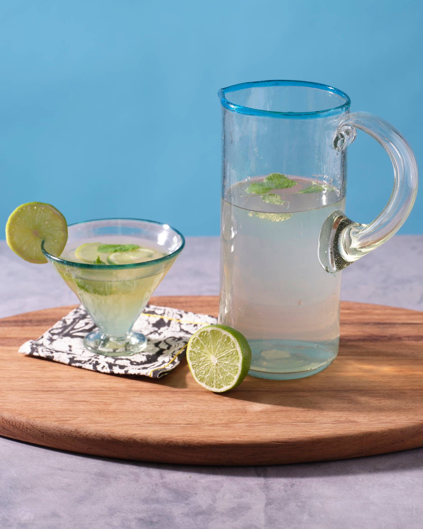 Aqua Rim Margarita Glass | Glassware Cocktail