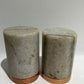 Vintage marble & copper salt and pepper shakers