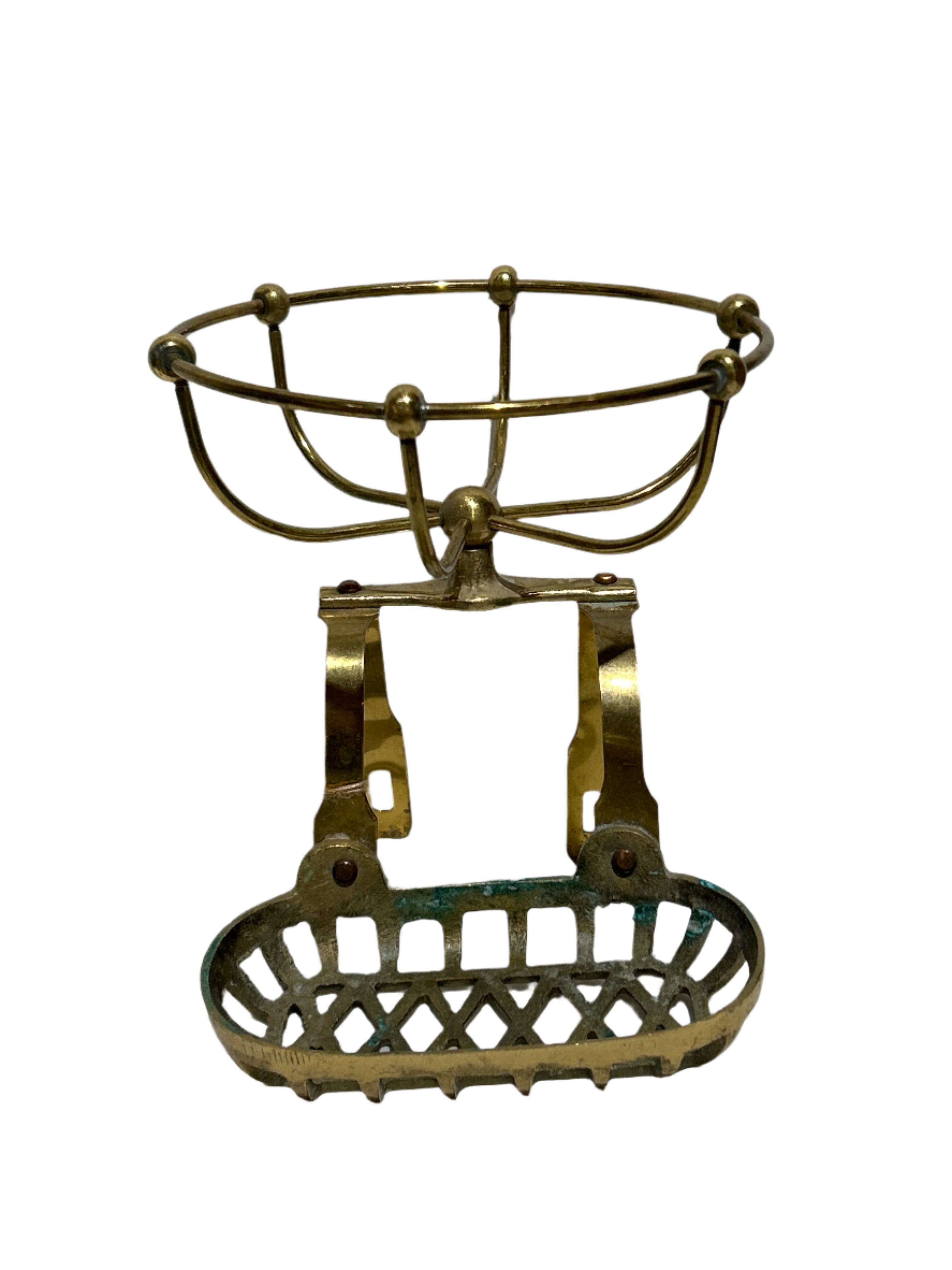 Vintage brass wall soap holder